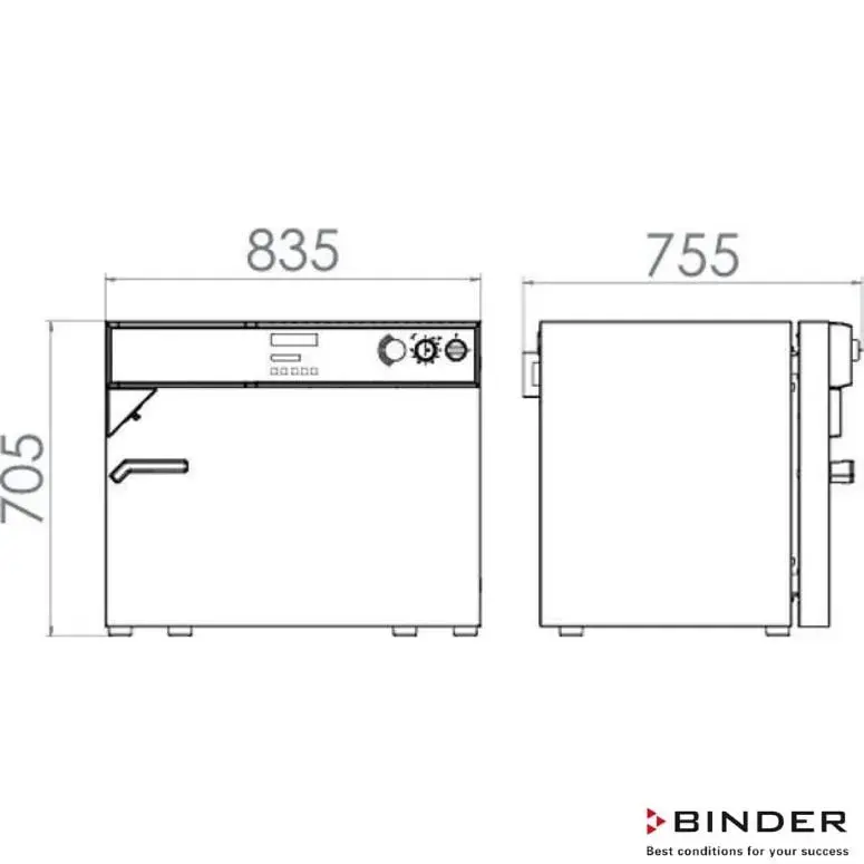 Binder  Fanlı 115 Litre Etüv Zaman Fonksiyonlu ( Kuru Hava Sterilizatörü ) +10° C / +300°C - FED 115