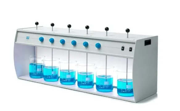 Velp FC6S Jar Test Cihazı | 6 Kanallı Flokülatör | 10-300 rpm Hassas Karıştırma Sistemi