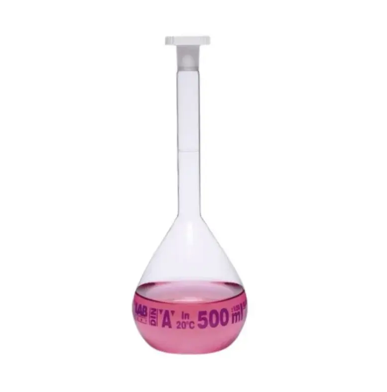 ISOLAB Balon Joje - Standard - Şeffaf - A Kalite - Grup Sertifikalı - Mavi Skala - 250 ml - NS 14/23