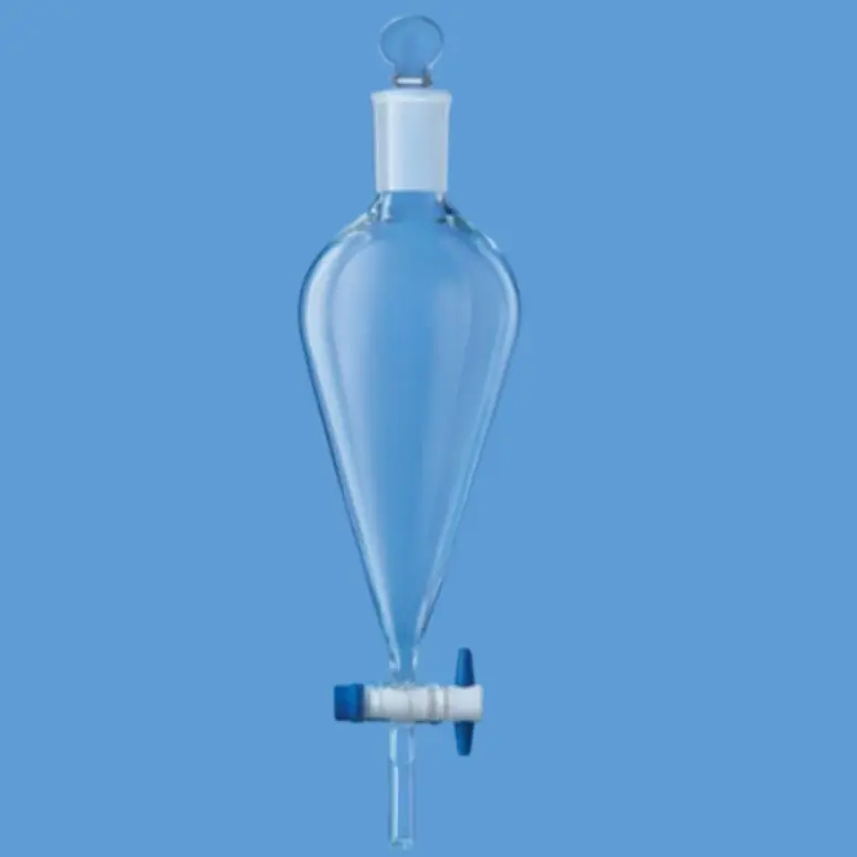 Ayırma Hunisi | Armudi Tip | Cam Musluklu | NS Şilifli | P.E. Kapaklı | 50–2000 ml