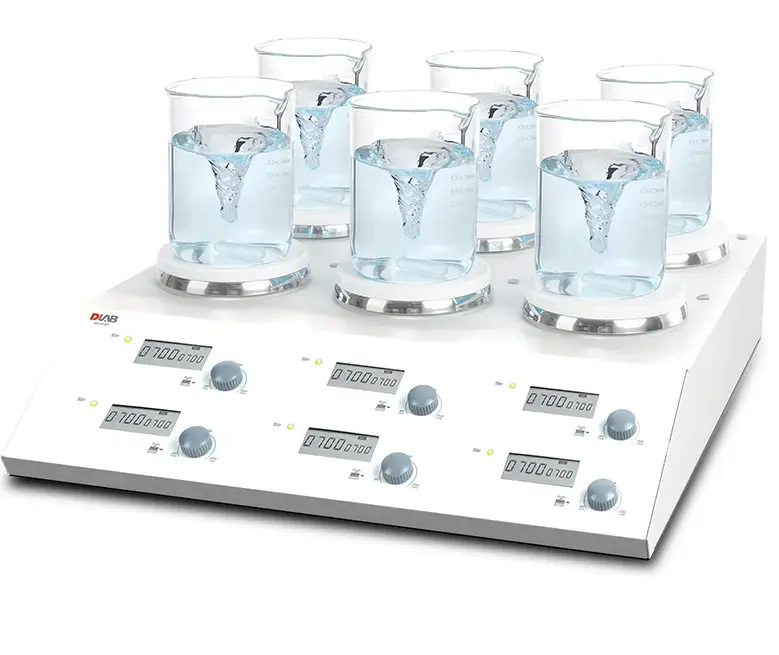 DLAB MS-M-S6 6 Bölmeli Dijital Manyetik Karıştırıcı 6 x 3 Litre 200-1500rpm