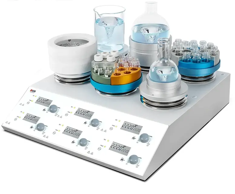 DLab  6 Bölmeli Dijital Isıtıcılı Manyetik Karıştırıcı 6 x 3 Litre 280℃ 200-1500 Rpm