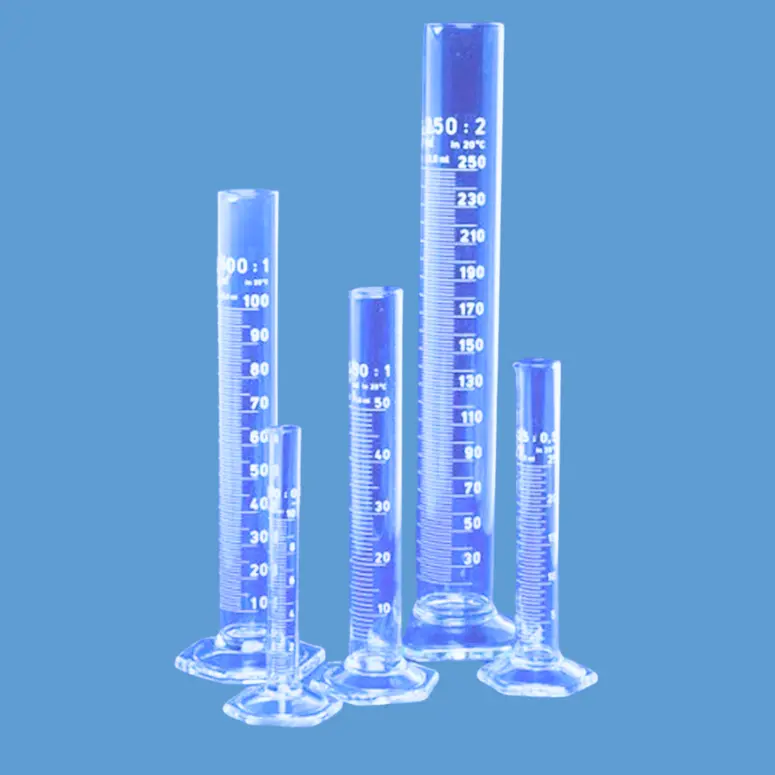 S&H Uzun Form Altıgen Tabanlı Cam Mezür | 10–2000 mL