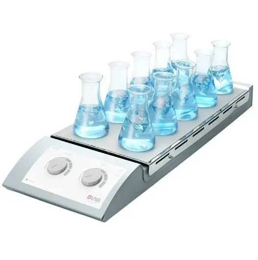 DLab MS-H-S10 10 Kanallı Isıtıcılı Manyetik Karıştırıcı | 120°C | 1100 rpm (10x400 ml)