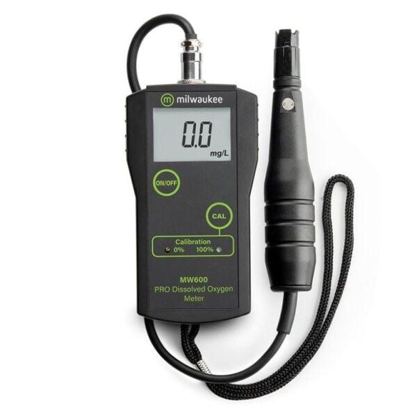 Milwaukee PRO Çözünmüş Oksijen Ölçer | DO Metre | ATC Otomatik Sıcaklık Telafisi | Hızlı Ölçüm | MW600