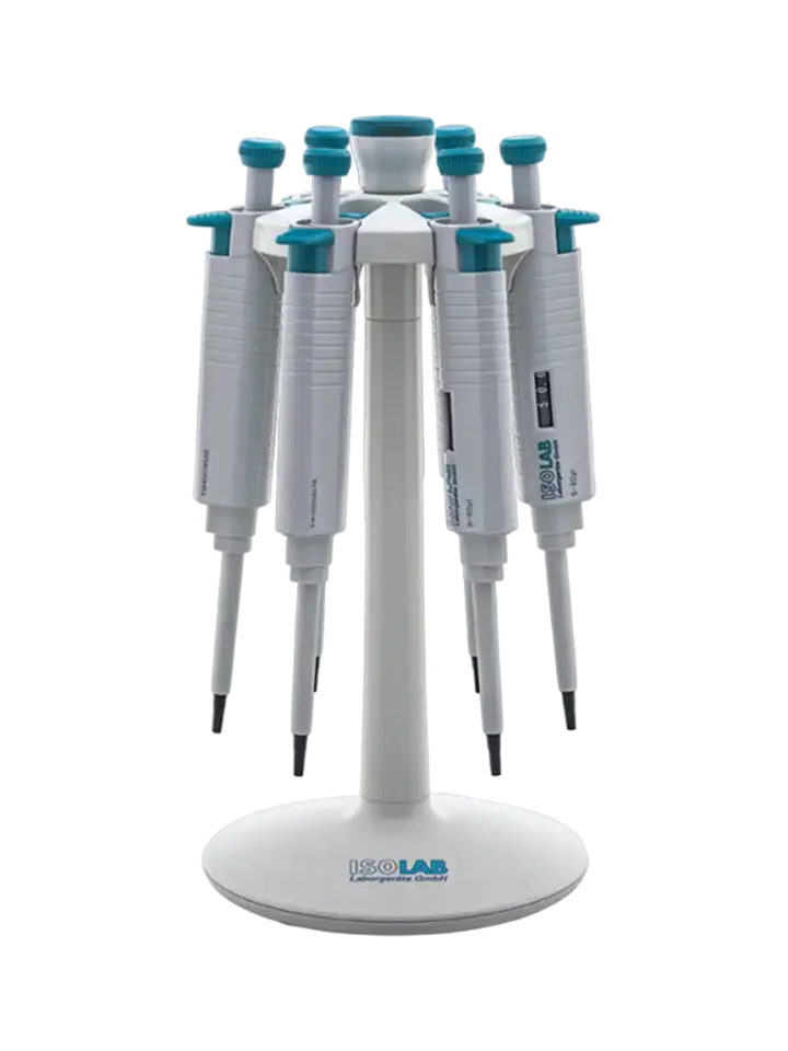 ISOLAB Mikropipet Standı | Karosel Tip | 6 Pipet Kapasiteli