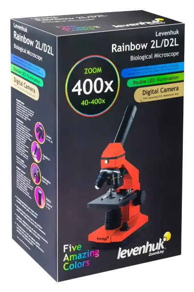 Levenhuk Rainbow 2L Mikroskop | 40–400x | K50 Deney Setli