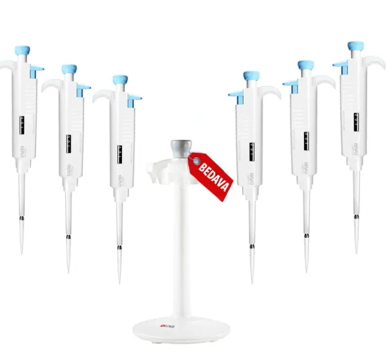 DLab DL SET 6 Micropette Plus 6'lı Pipet Seti | 0.5-5000 µl | 5 ml Dahil