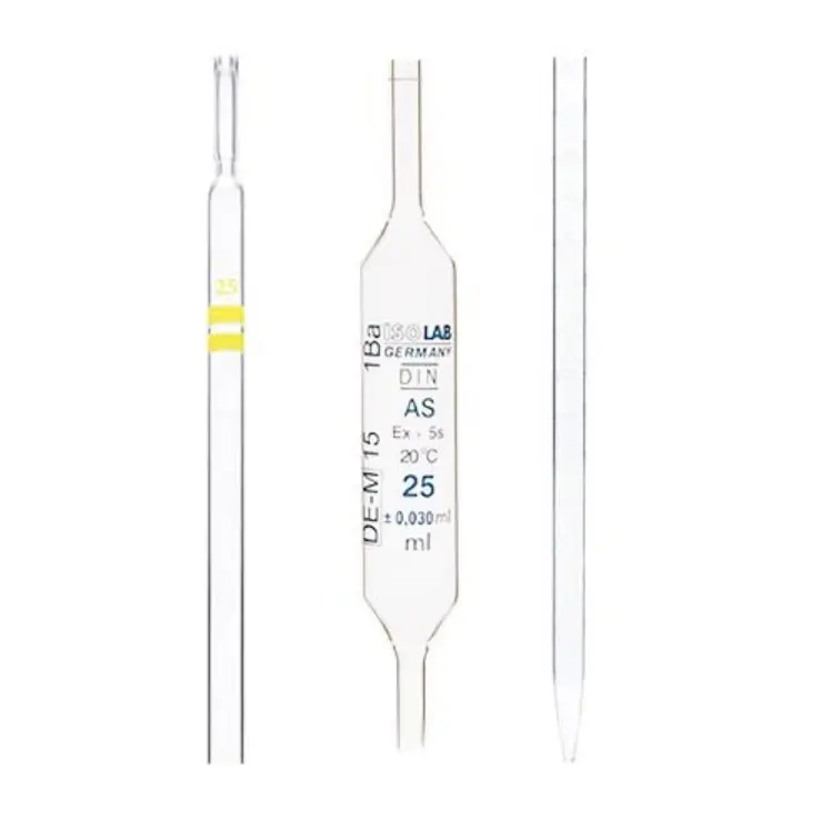 ISOLAB Cam Pipet Bullu AS Kalite Grup Sertifikalı Mavi Skala | 4 mL