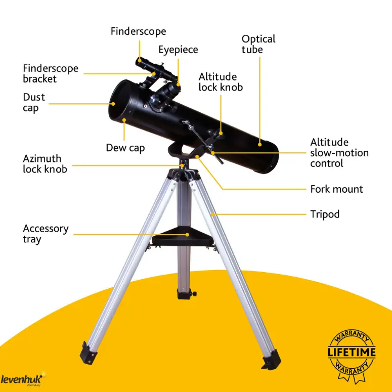 LEVENHUK Skyline BASE 100S Teleskop | 102 mm Objektif | Azimut Kundak