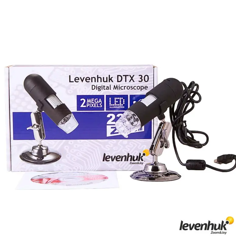 LEVENHUK DTX 30 USB Dijital Mikroskop | 20–230×, 2 MP