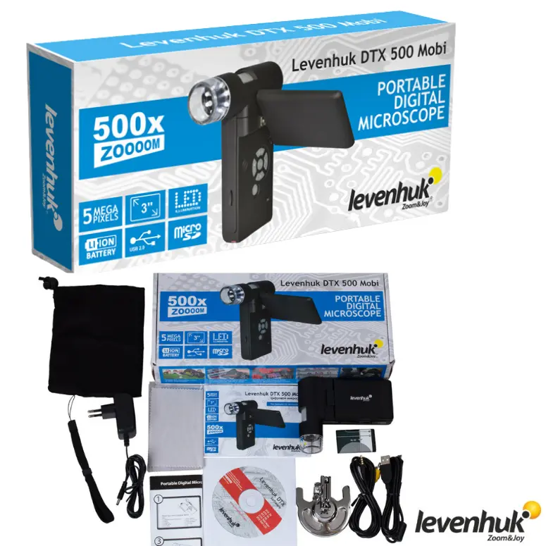 LEVENHUK DTX 500 Mobi Dijital Mikroskop | 20–500×