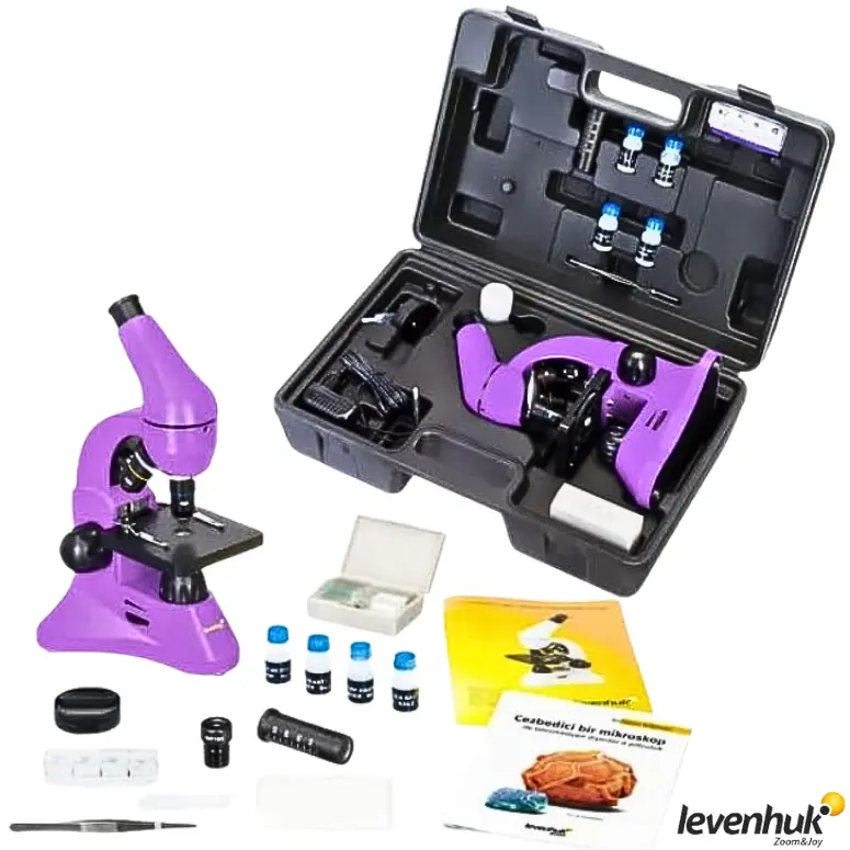 LEVENHUK Rainbow 50L PLUS Amethyst Mikroskop | 64–1280×
