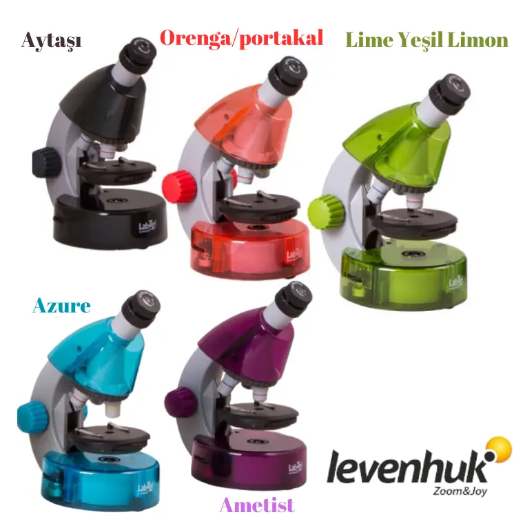 LEVENHUK LabZZ M101 Azur Çocuk Mikroskobu | 40–640×