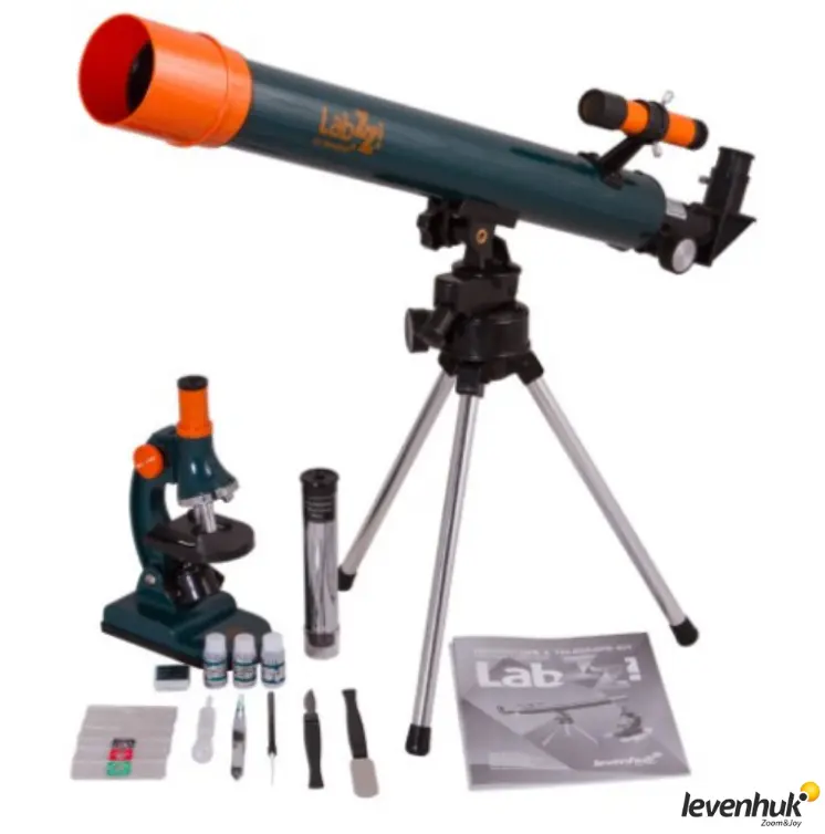 LEVENHUK LabZZ MT2 Çocuk Mikroskop ve Teleskop Seti | 75–900×, 50/500