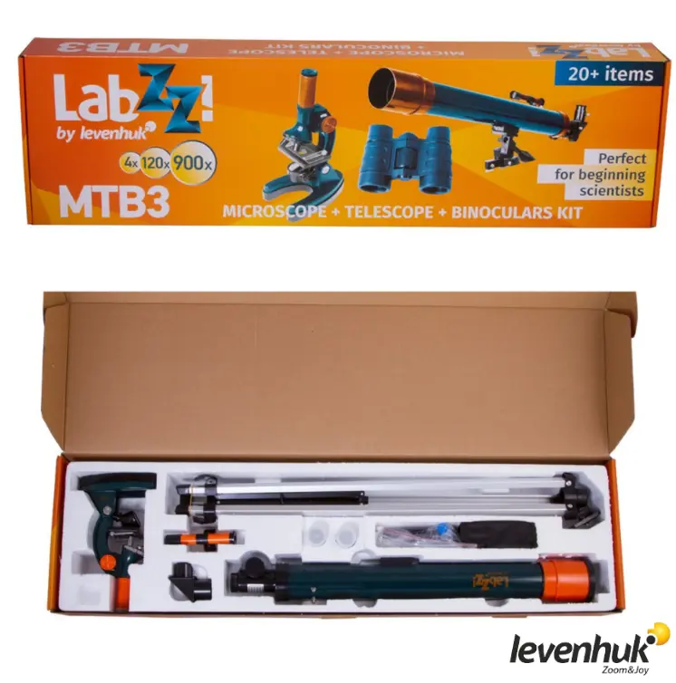 LEVENHUK LabZZ MTB3 Çocuk Bilim Seti | Mikroskop + Teleskop + Dürbün