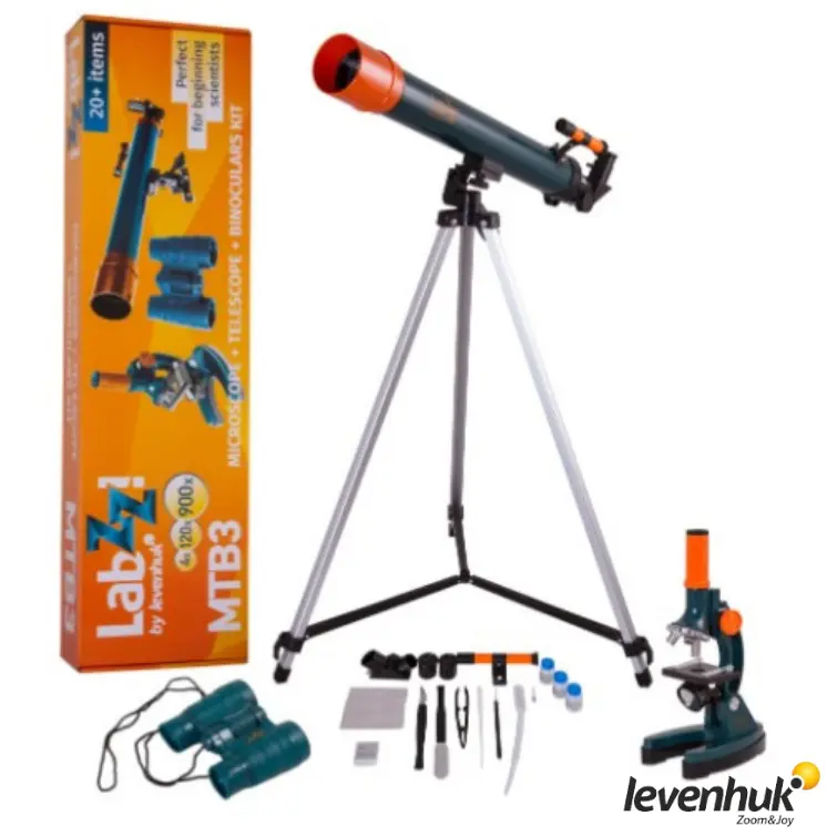 LEVENHUK LabZZ MTB3 Çocuk Bilim Seti | Mikroskop + Teleskop + Dürbün