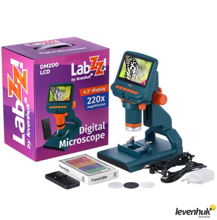 LEVENHUK LabZZ DM200 LCD Çocuk Dijital Mikroskobu | 17–220×