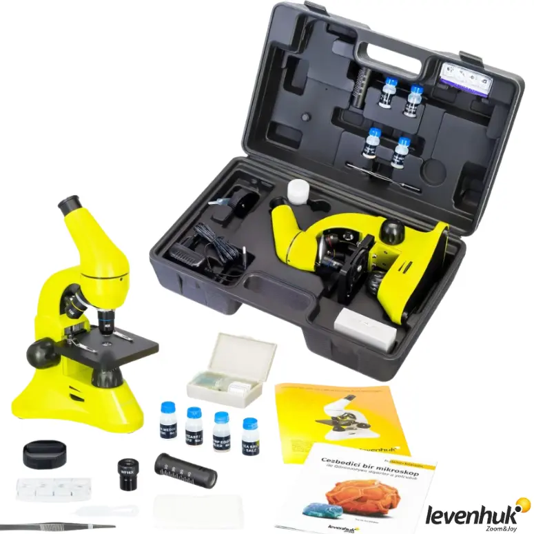 LEVENHUK Rainbow 50L PLUS Biyolojik Mikroskop | 64–1280× Lime