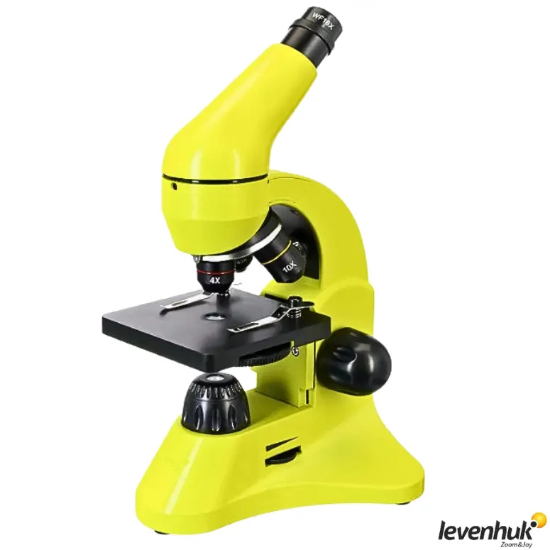 LEVENHUK Rainbow 50L PLUS Biyolojik Mikroskop | 64–1280× Lime