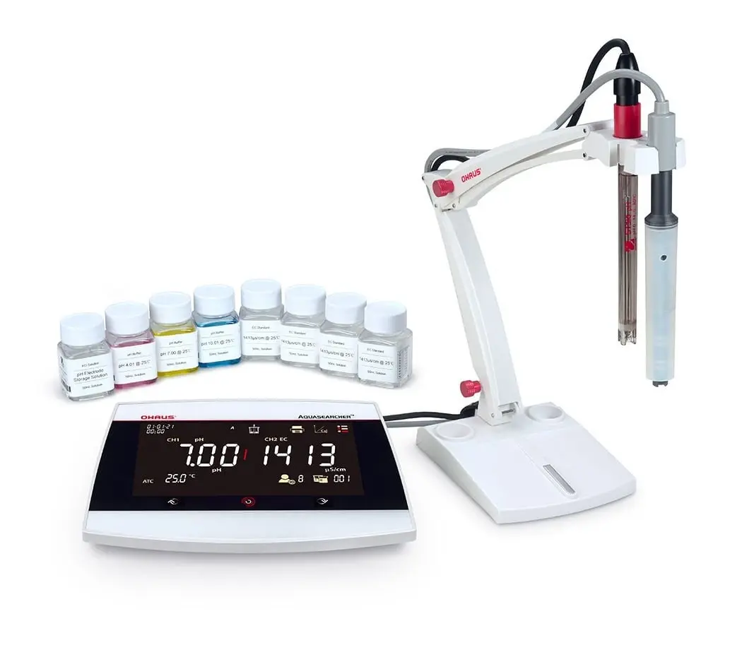 OHAUS AquaSearcher a-AB33M1-F pH ve İletkenlik Ölçer Seti | ST310 + STCON3