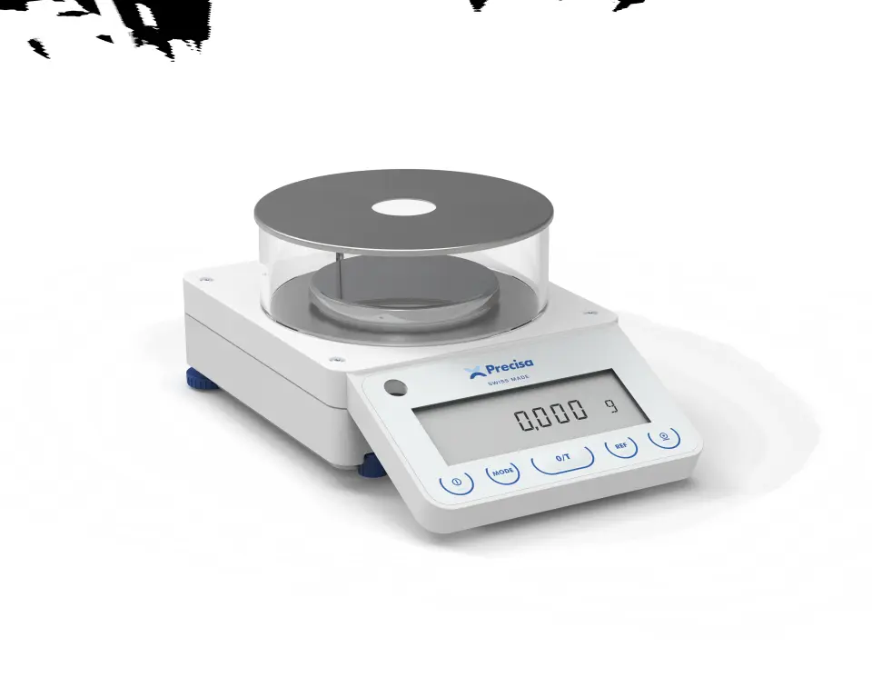 Precisa PB 320M SCS Yarı Analitik Terazi | 320 g | 0,001 g (1 mg) | Dahili Otomatik Kalibrasyon | Ø120 mm